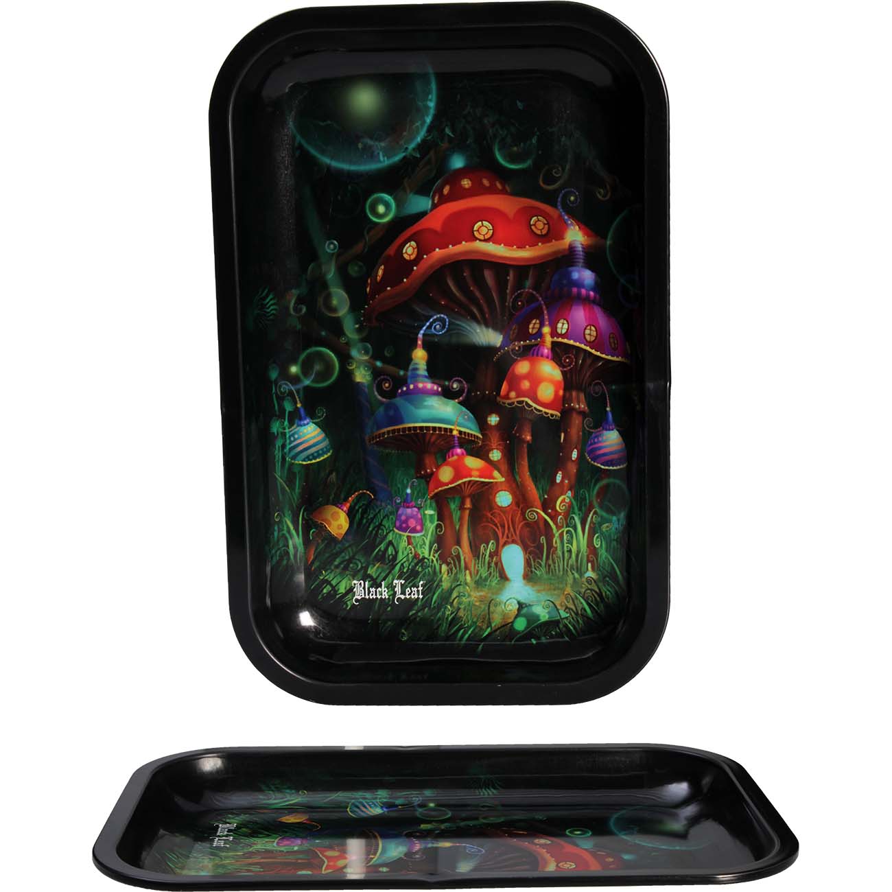 Black Leaf Rolling Tray Mushroom S