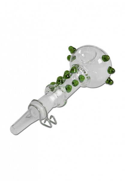 Glass Hand Pipe w. Activated Carbon Filter Adapter"