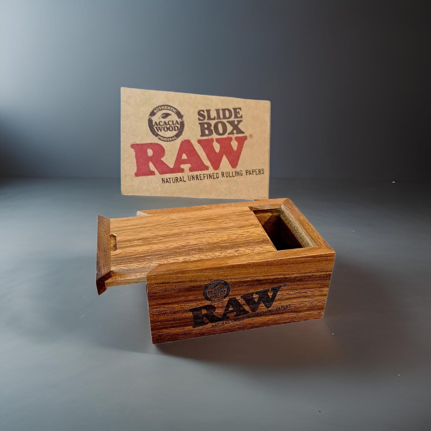 RAW Large Wooden Storage Box – With Sliding Lid