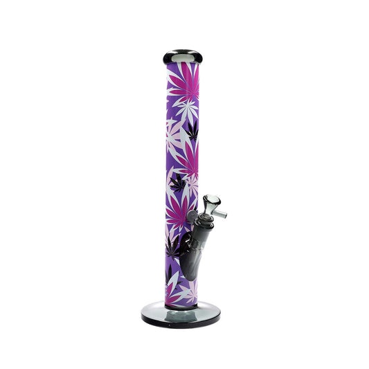 FIRE-FLOW™ X Black Leaf Bong PINK LEAVES