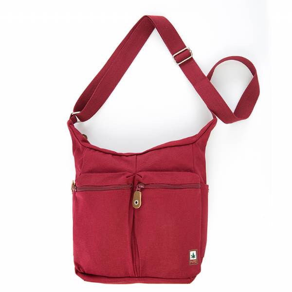 Shoulder bag with two pockets 25x11x27h Red