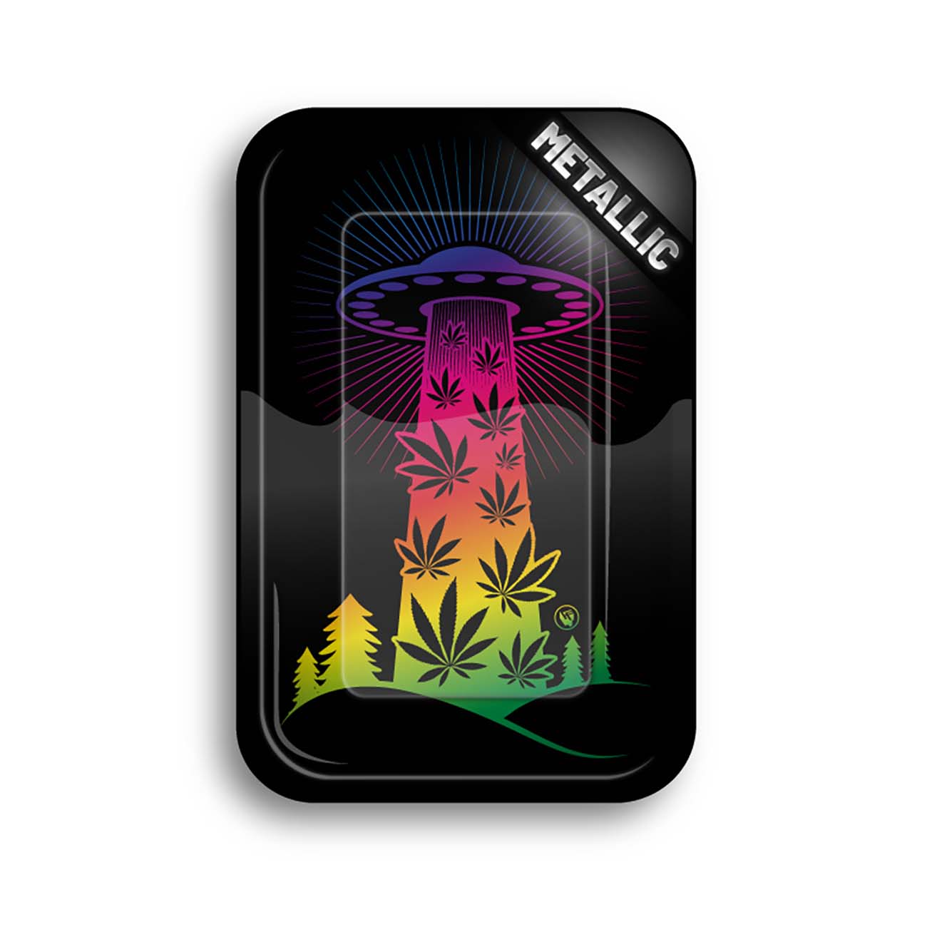 FIRE-FLOW Rolling Tray 420 UFO GRADIENT Metallic