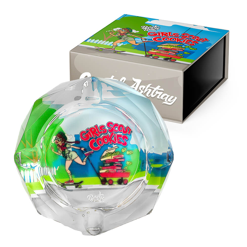 Best Buds Crystal Ashtray with Giftbox Girl Scout Cookies