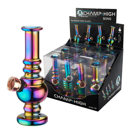 Champ High Mini Glass Rainbow Bong 12.5 cm