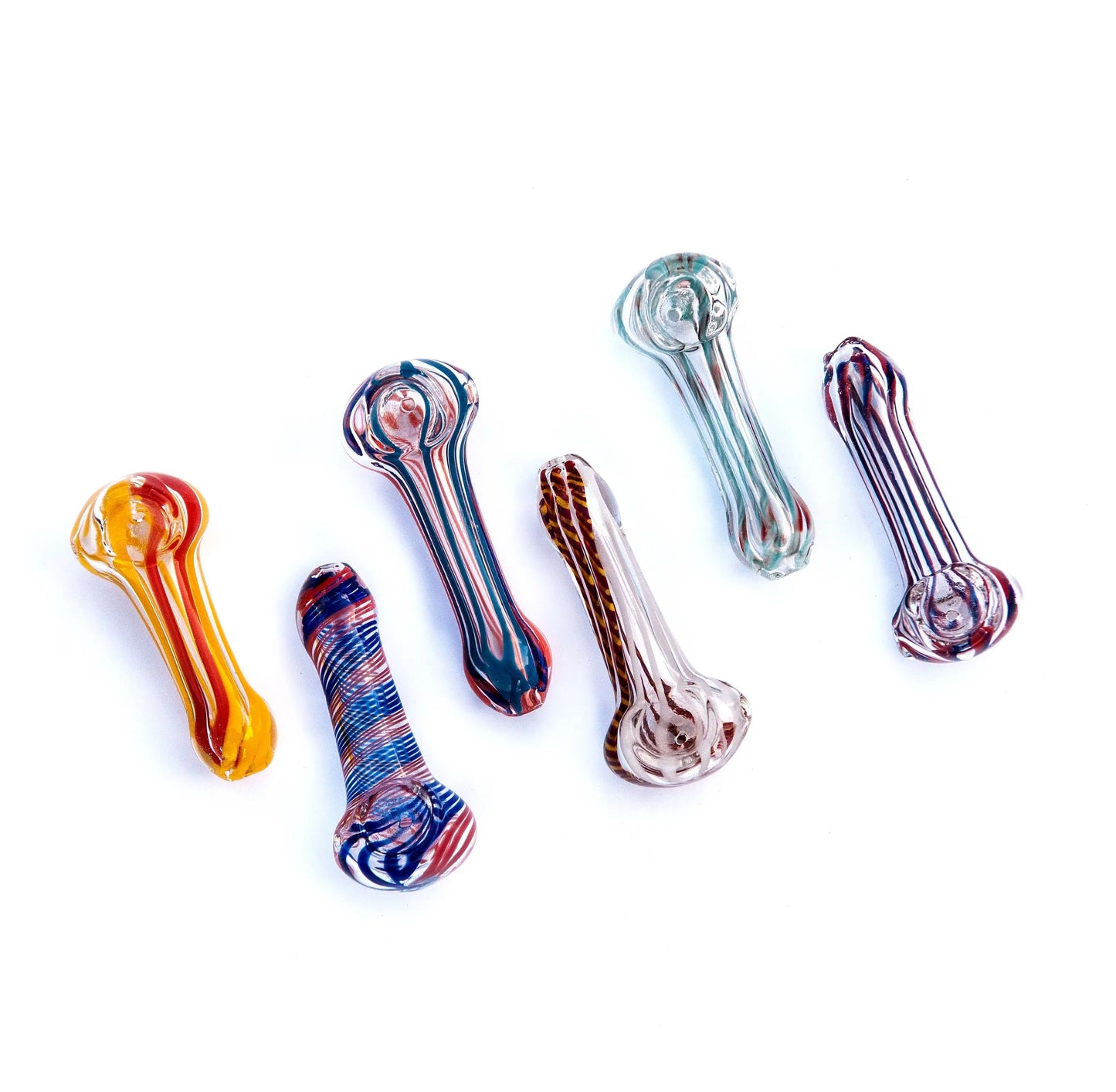 Glass Spoon Pipes - Mixed designs and colours Tree Of Life Growshop - Gozo